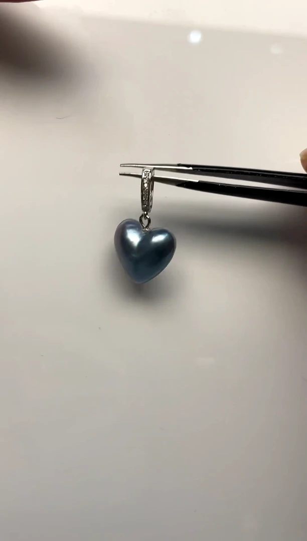 银S925镶嵌颈饰拼合珍珠（马贝珠）14-151