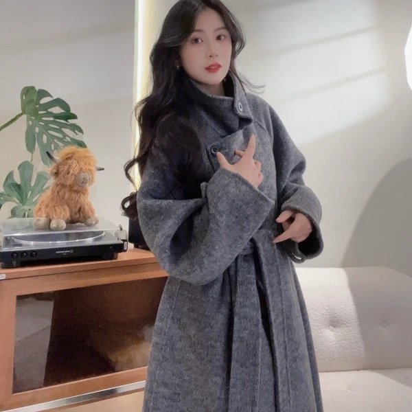 【周大星定制】金敏喜大衣韩单双面羊毛大衣加厚8212