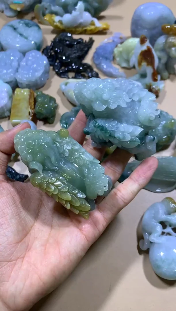 未镶嵌挂件翡翠落***情翡翠摆件