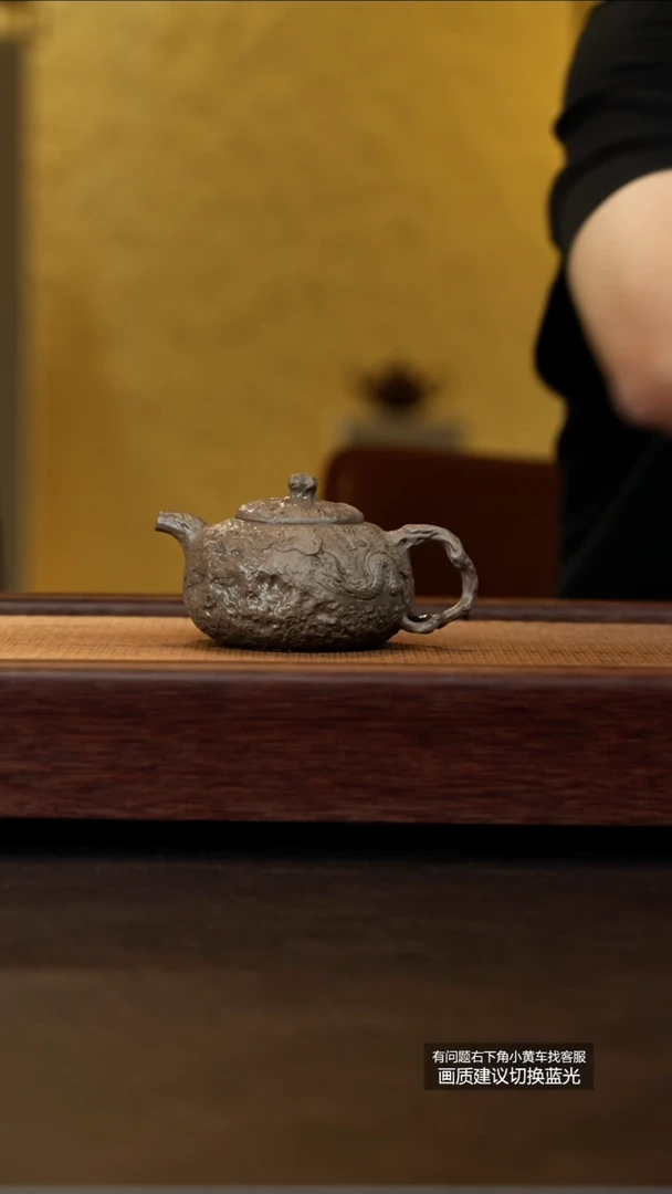 茶壶紫砂本砂堂原矿老青灰段花器隐龙供春