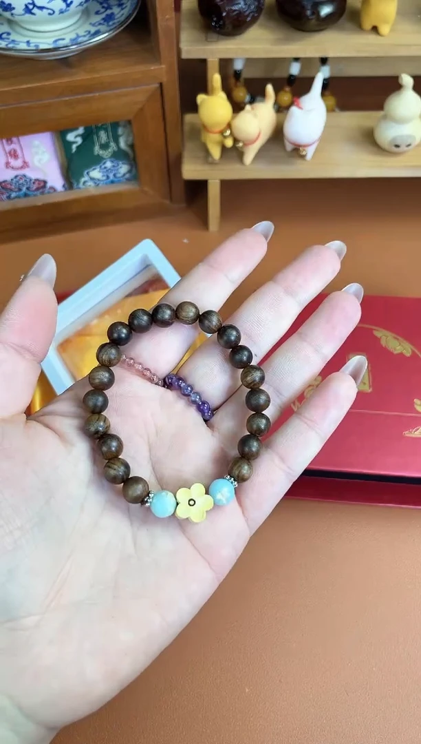 非洲檀香无事牌菩提木质串珠手串/多发性其一/不带盒子