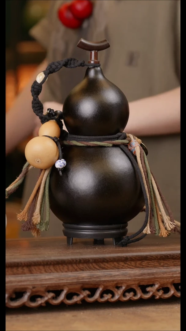 334号精品天然大漆酒葫芦一物一拍~