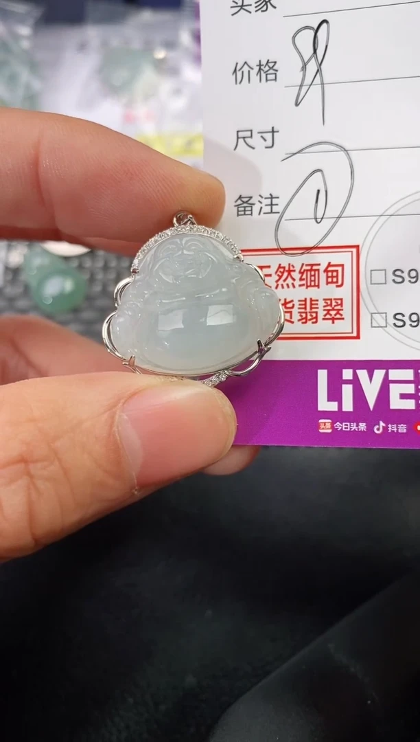 颈饰银S925镶嵌翡翠财*99