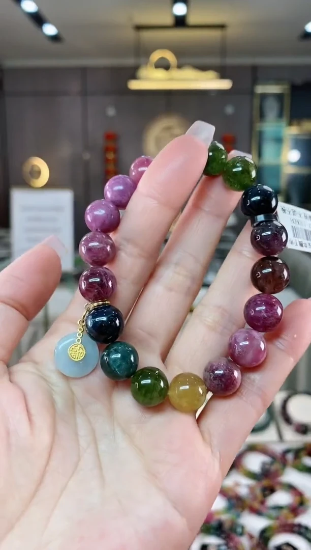 【闪购商品】碧玺单圈手串11mm+未镶嵌（多样性发一条  hon)