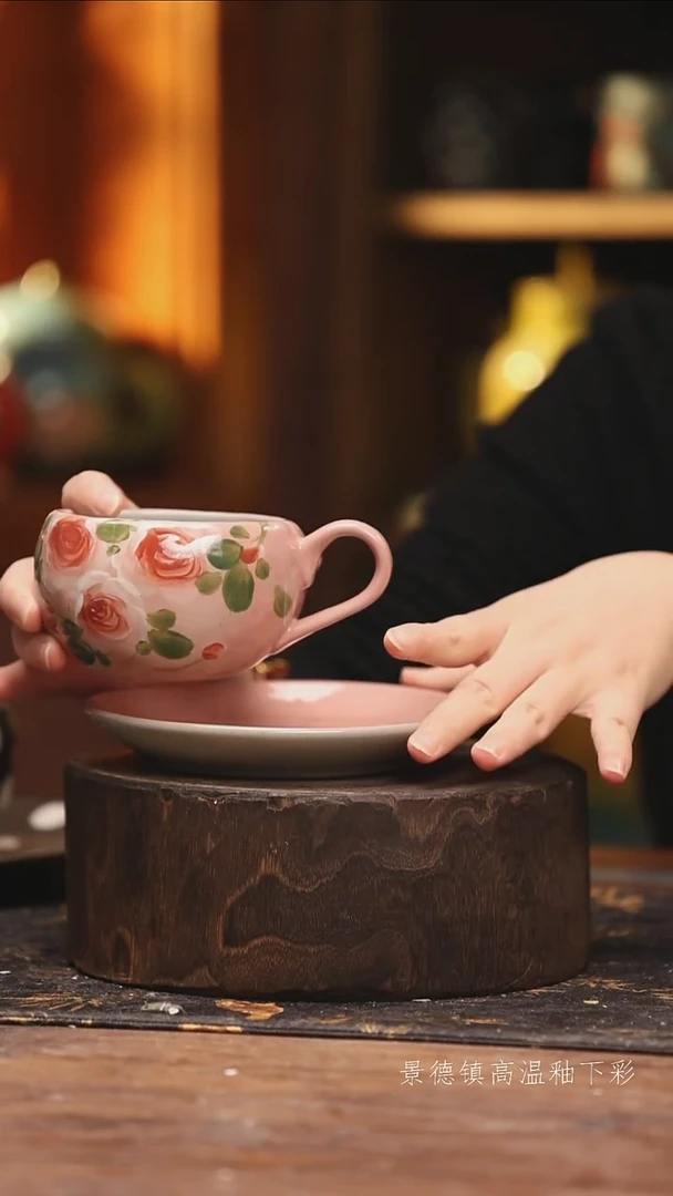 陶瓷景德镇高温釉下手绘陶瓷