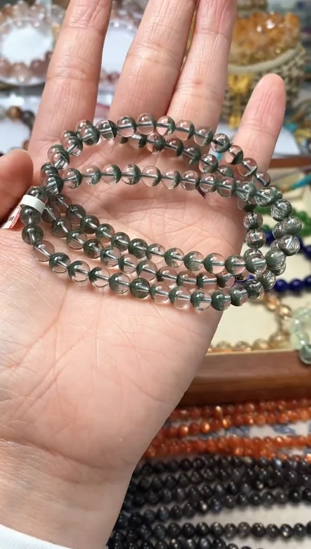 未镶嵌手链水晶绿幽灵6.2