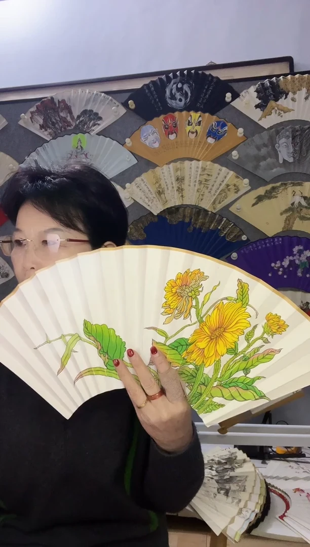 扇子九五寸十八方玉竹折扇