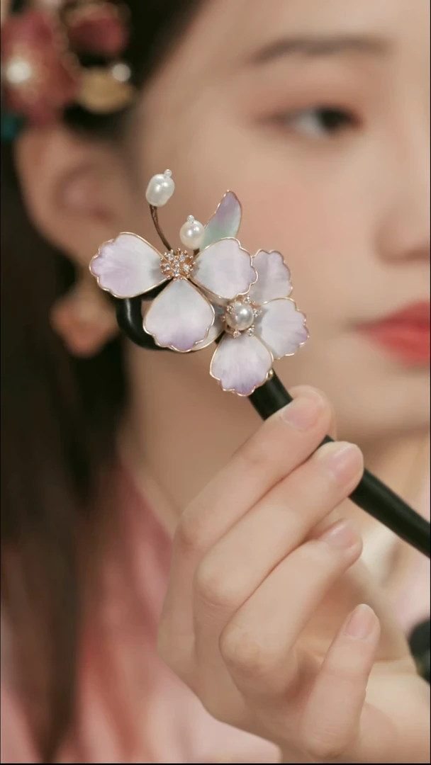 刺绣湘传礼纯手工发簪