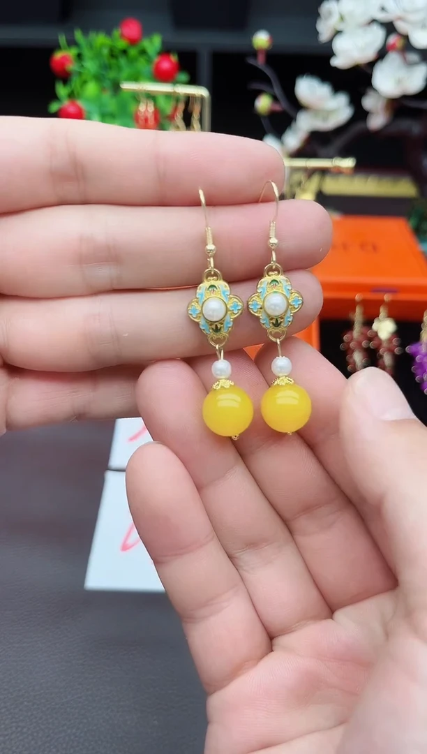玛瑙/玉髓耳饰银S925镶嵌330000