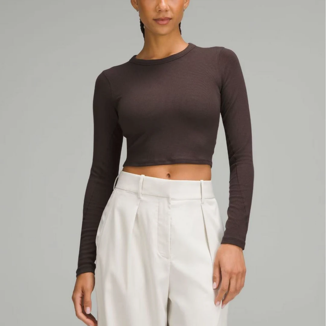 lululemon hold Tight Straight Hem Cropped 女士短款长袖T恤