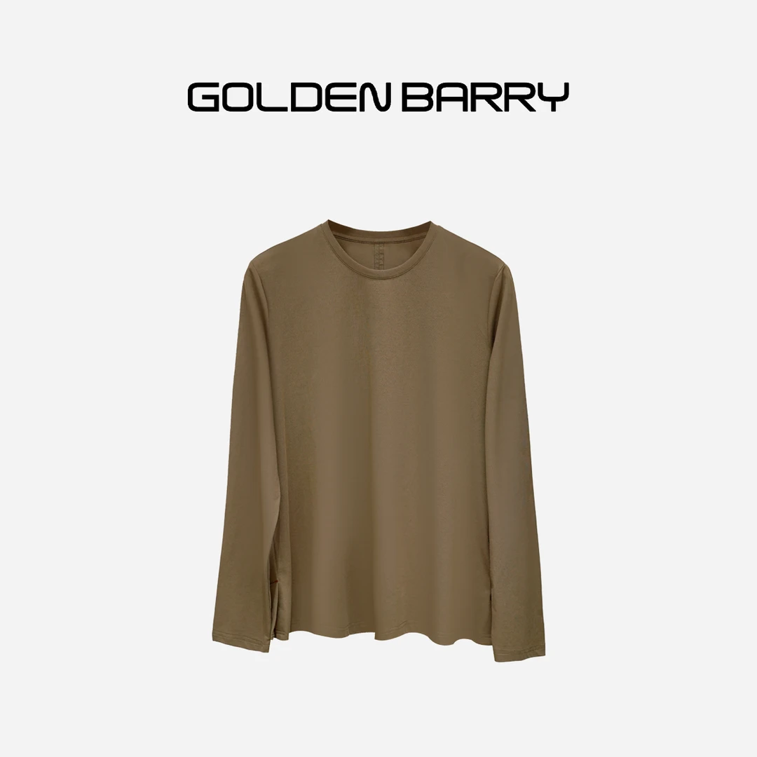 GOLDENBARRY【福 利】202431长袖简约纯色设计感休闲圆领/微瑕