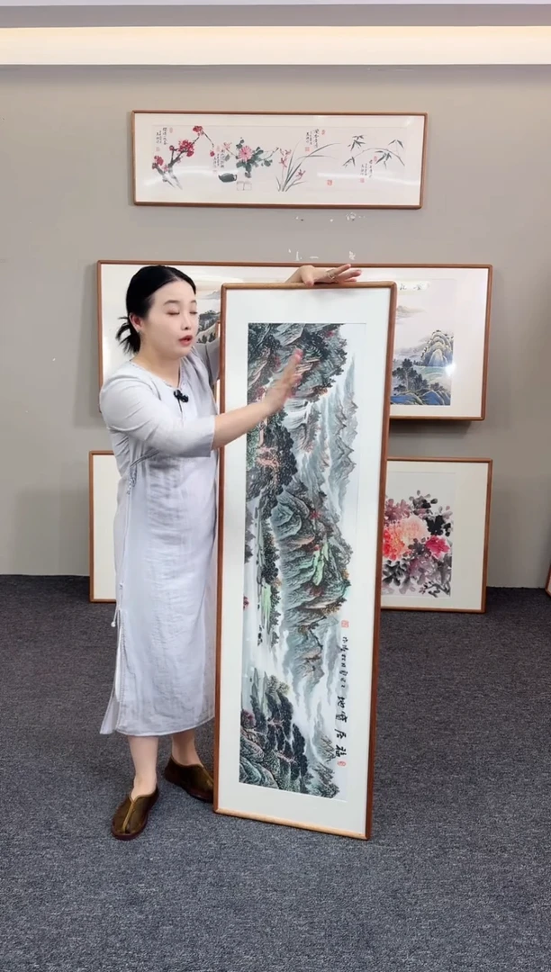 国画福居宝地155*45手绘作品