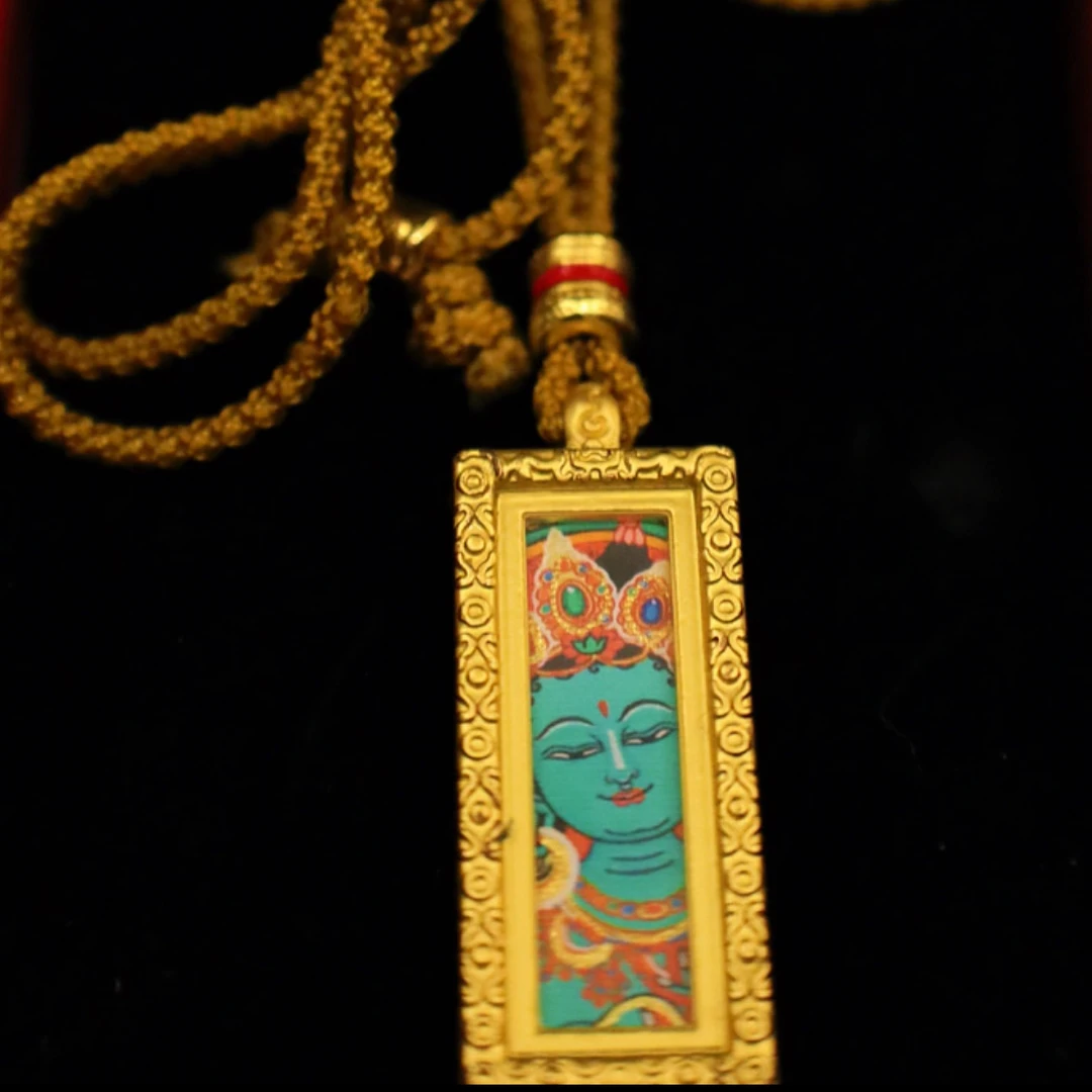 【新疆西藏包邮】藏式唐卡民族风链钛钢方藏式国潮配饰