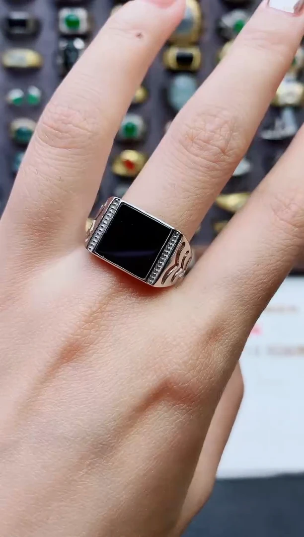 未镶嵌戒指翡翠天然翡翠男戒