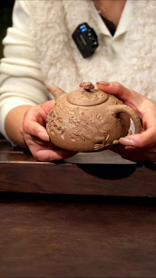 茶壶紫砂老段泥全手供春230cc左右