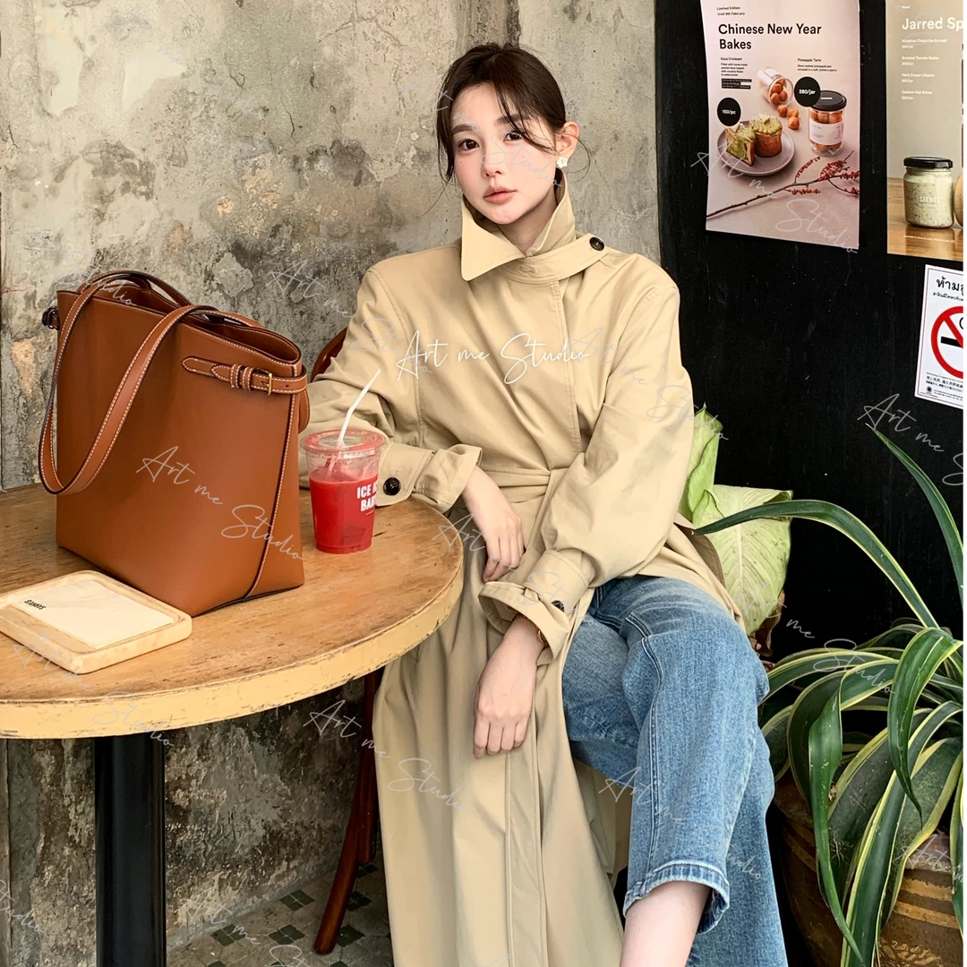 Artme瓜瓜呀【暮光两色风衣外套】气质时尚w1203p2