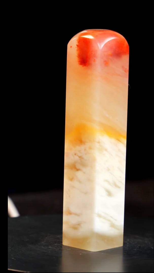 昌化石瓷白红花冻