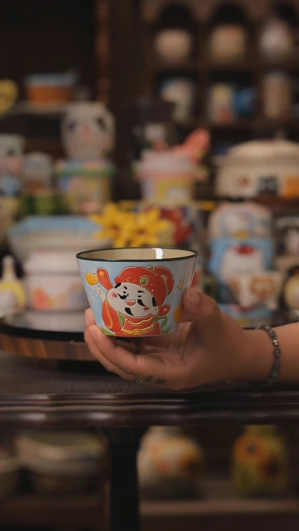 摆件景德镇釉下彩绘设计师款式陶瓷