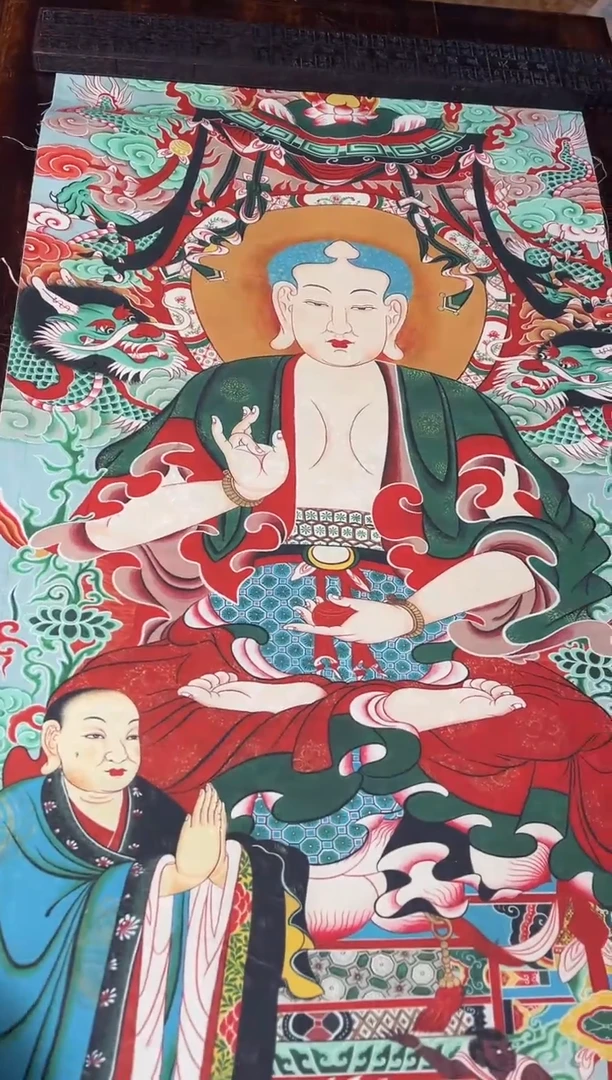 卷轴画菊菊唐卡tk