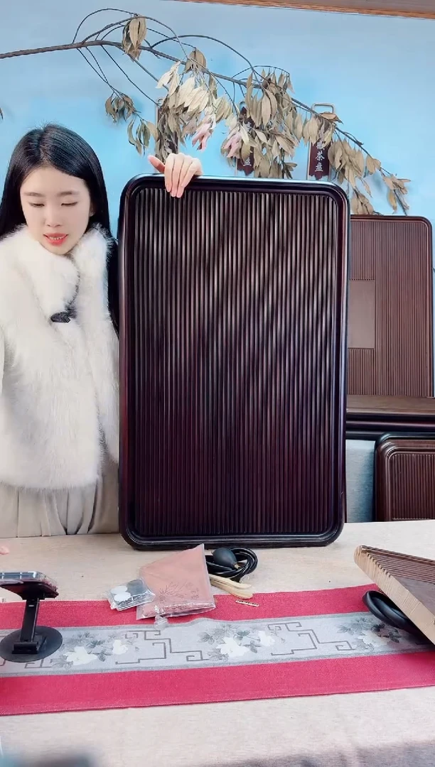 用****0千川胡桃色茶盘80*50*5