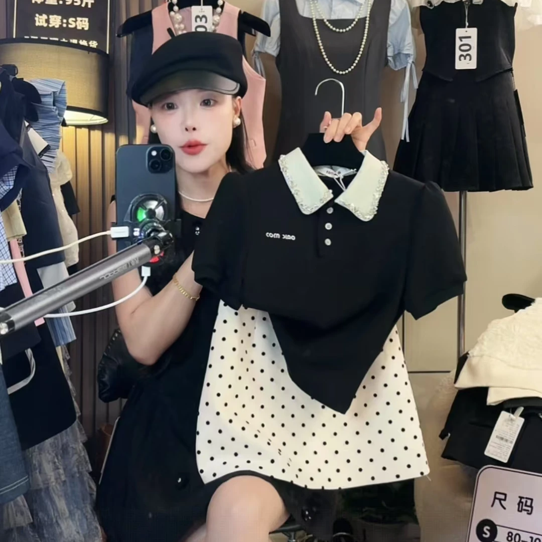 miu系波点Polo--大甜家南油意法高端定制女装