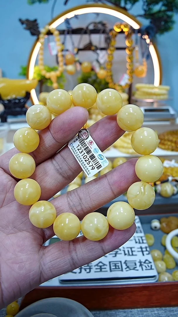 【闪购商品】蜜蜡手链未镶嵌15.5****