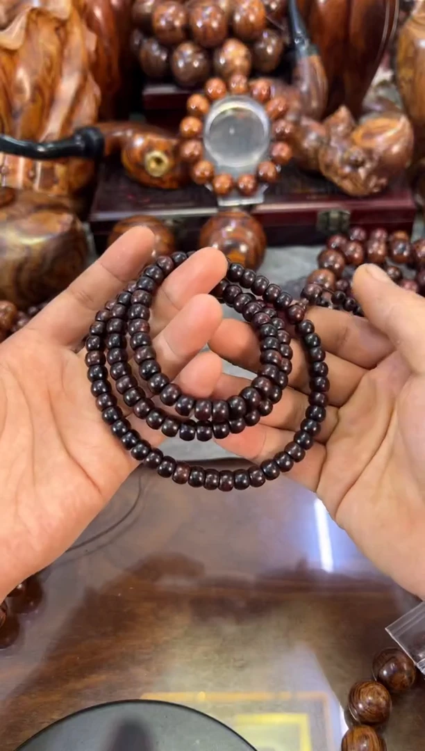 【闪购商品】黄花梨/降香黄檀手串/手链海南黄花梨0.8/108多圈手串