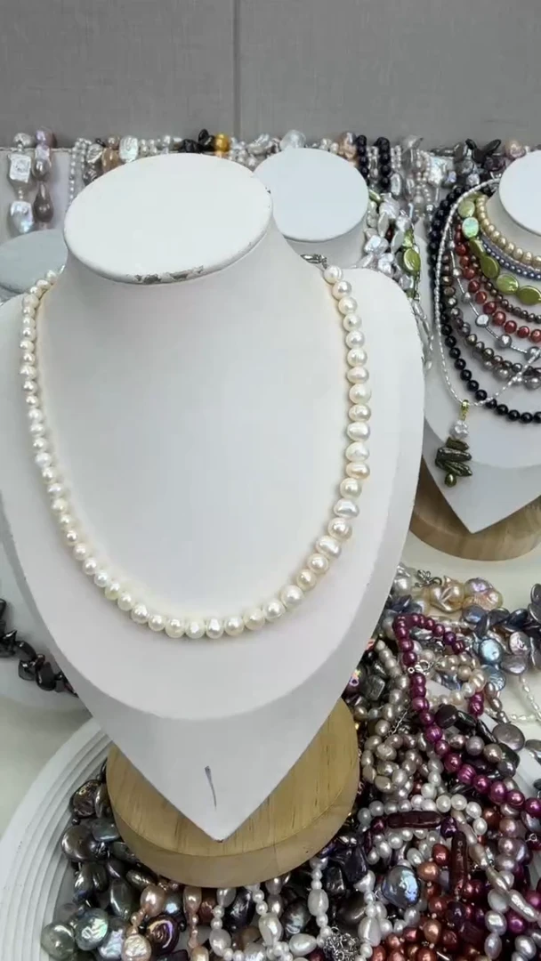 颈饰银S925镶嵌淡水珍珠1