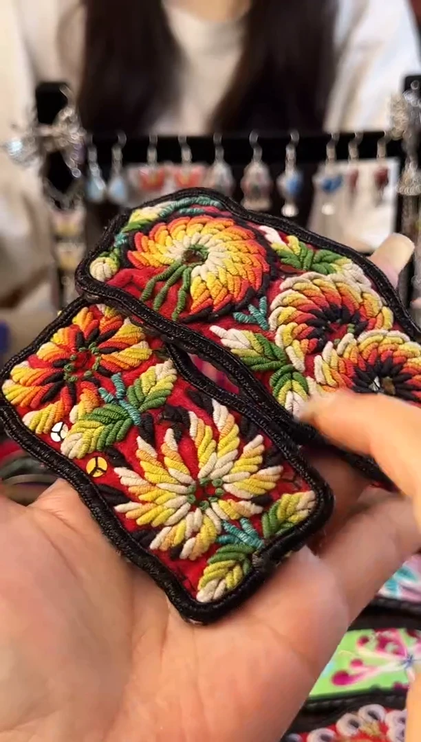 织绣艺枝独绣老绣饰品160