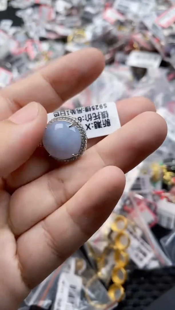 翡翠戒指银S925镶嵌77777     3