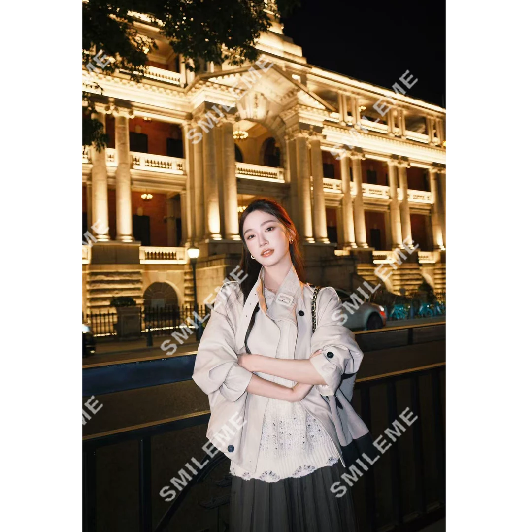 SMILEME【复古情结】秋冬款‘’100%PU‘’气质百搭皮衣外套MA01225410