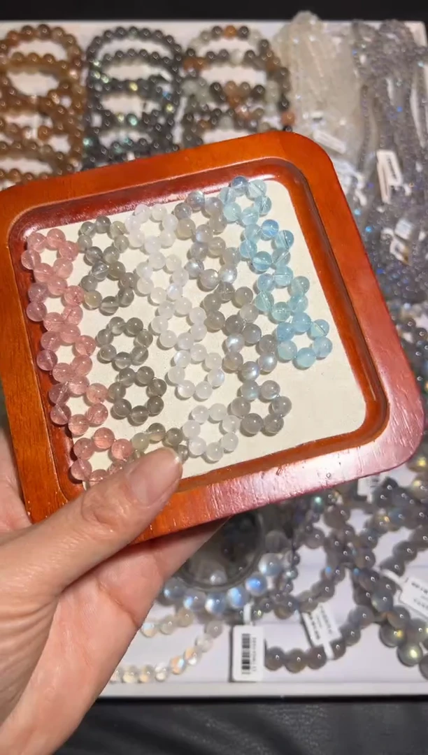 未镶嵌珠宝半成品长石5个跑环一组  默认微瑕