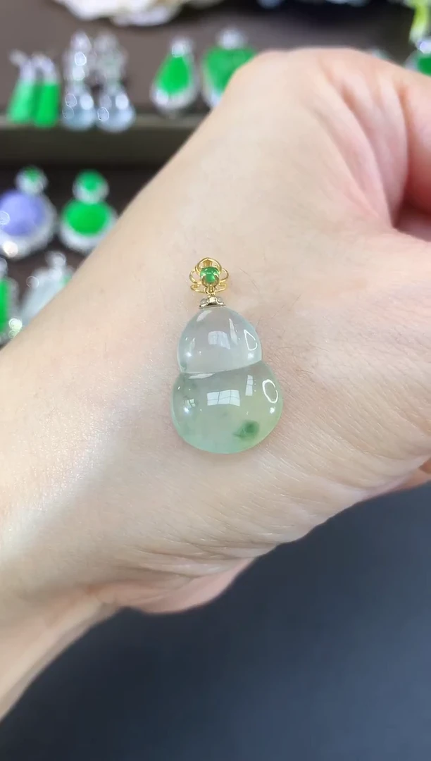 吊坠(不含链)18K金镶嵌翡翠5|980