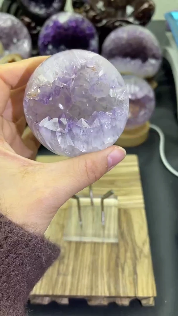 未镶嵌大型摆件（非配饰）紫晶360号开口笑