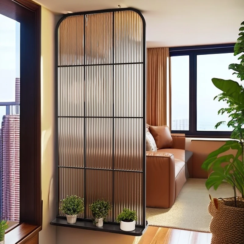 屏说法式复古长虹玻璃屏风隔断客厅2025新款可屏风隔断2025新款