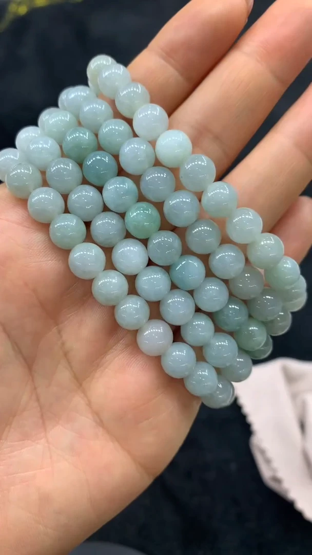 未镶嵌手串翡翠翡翠卡7+单圈手串多样性发其一