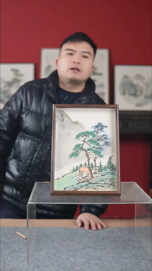 国画纯手写纯手绘-带框23*31