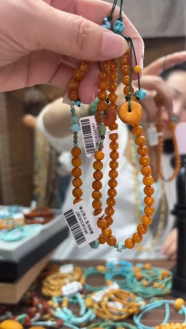 未镶嵌蜜蜡裸石多样性发一件设计款 万能链