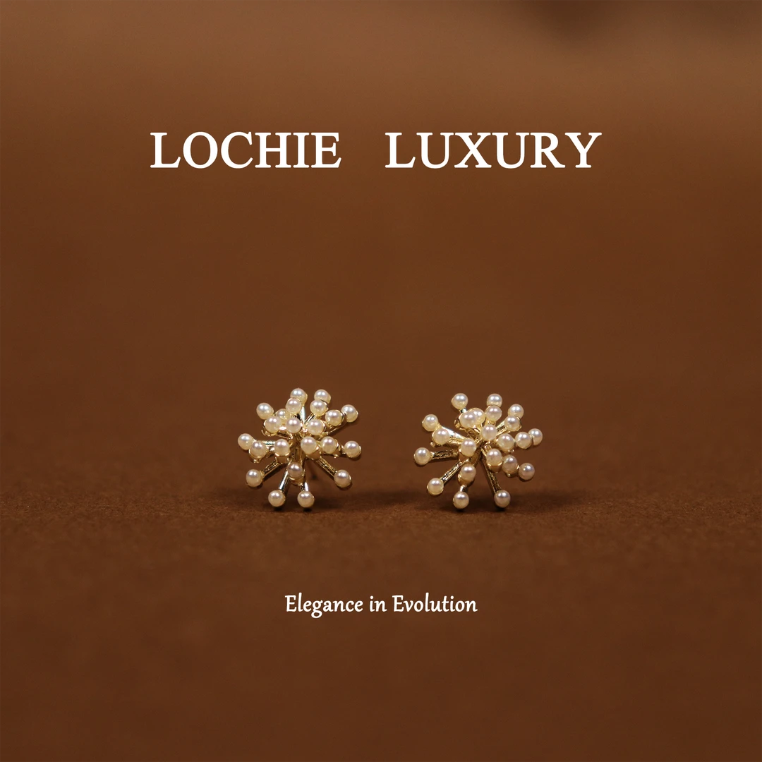 X127【灯火流明】意大利设计师款小烟花珠珠耳钉