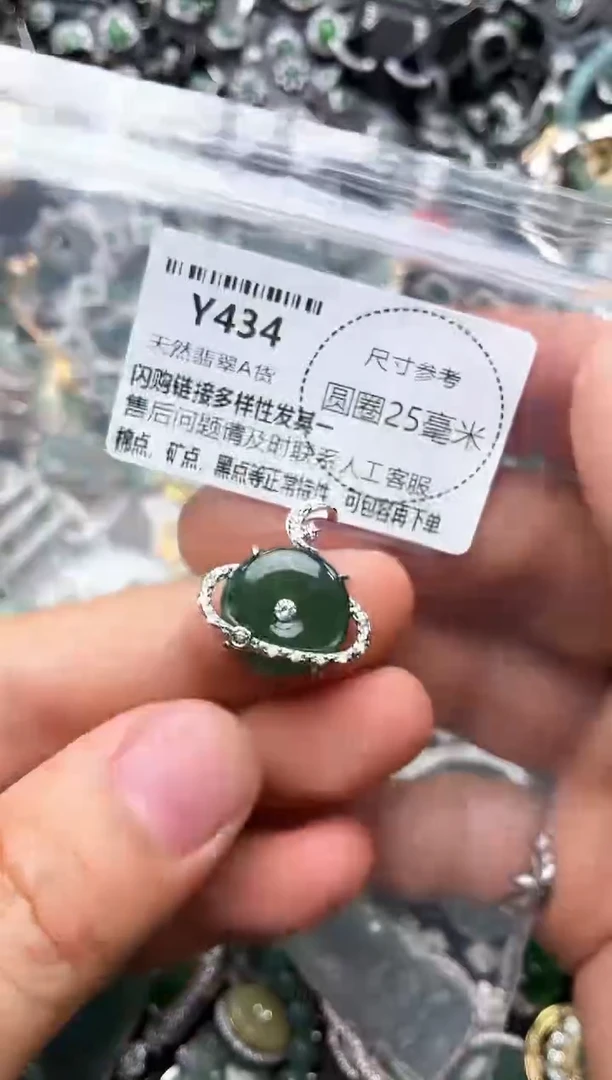 翡翠未镶嵌颈饰Y434吊坠