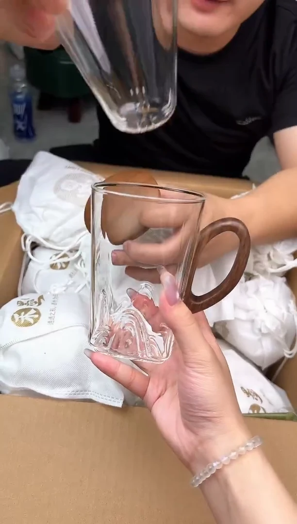 无标 实木办公杯