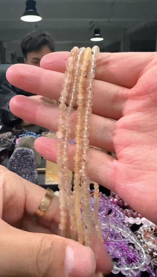 【闪购商品】烟晶手链银S925镶嵌钛晶花