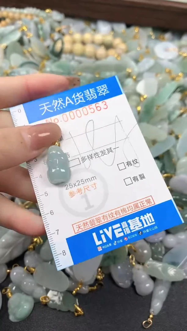 颈饰未镶嵌翡翠净货挂件-0563