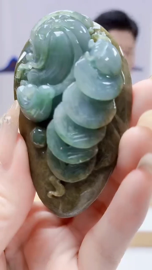 未镶嵌定制翡翠4917DD-毛货挂件54