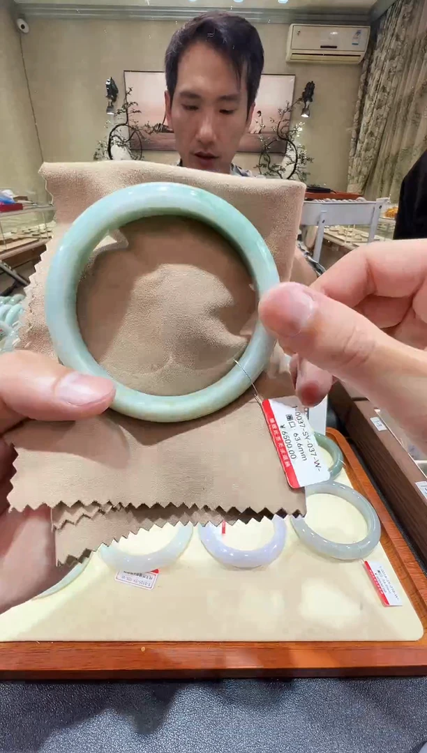 纯天然缅甸A货翡翠手镯62-63mm-1-37号