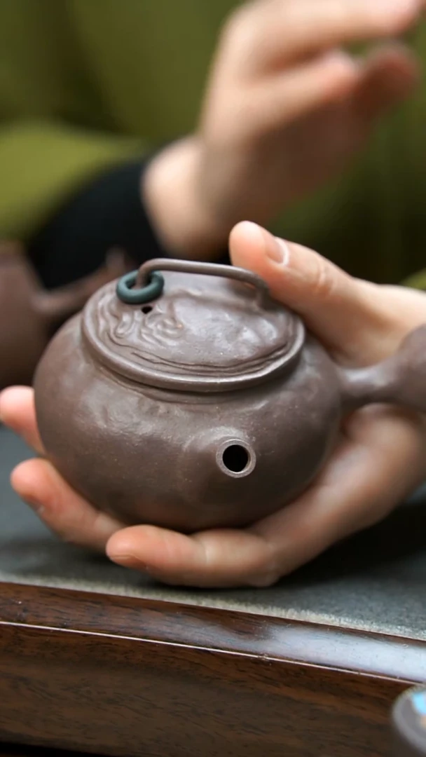 【闪购商品】紫砂茶壶天青侧把壶150cc