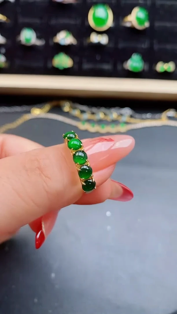 【闪购商品】翡翠戒指银S925镶嵌5080550