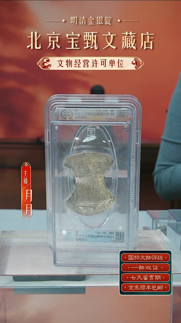 银【G 刻字洪武十二年長山186.3g】