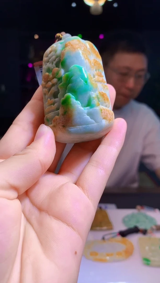 定制翡翠未镶嵌1015hm-毛货挂件4