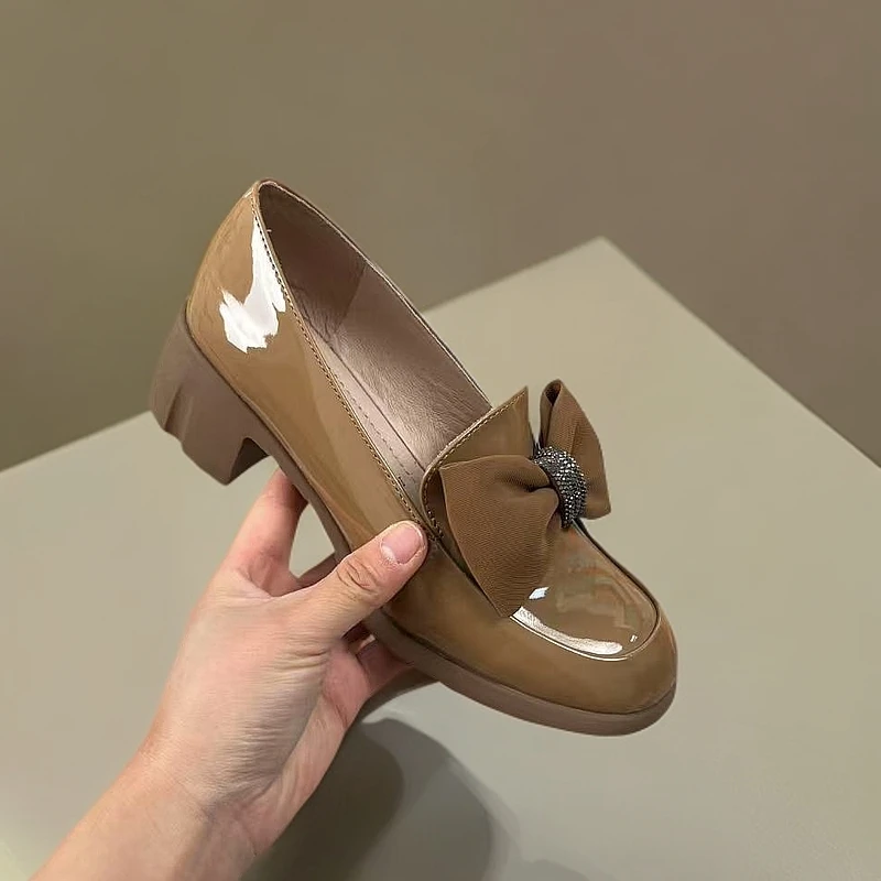 1958-B3-时尚百搭2025春季新款单鞋女式小皮鞋